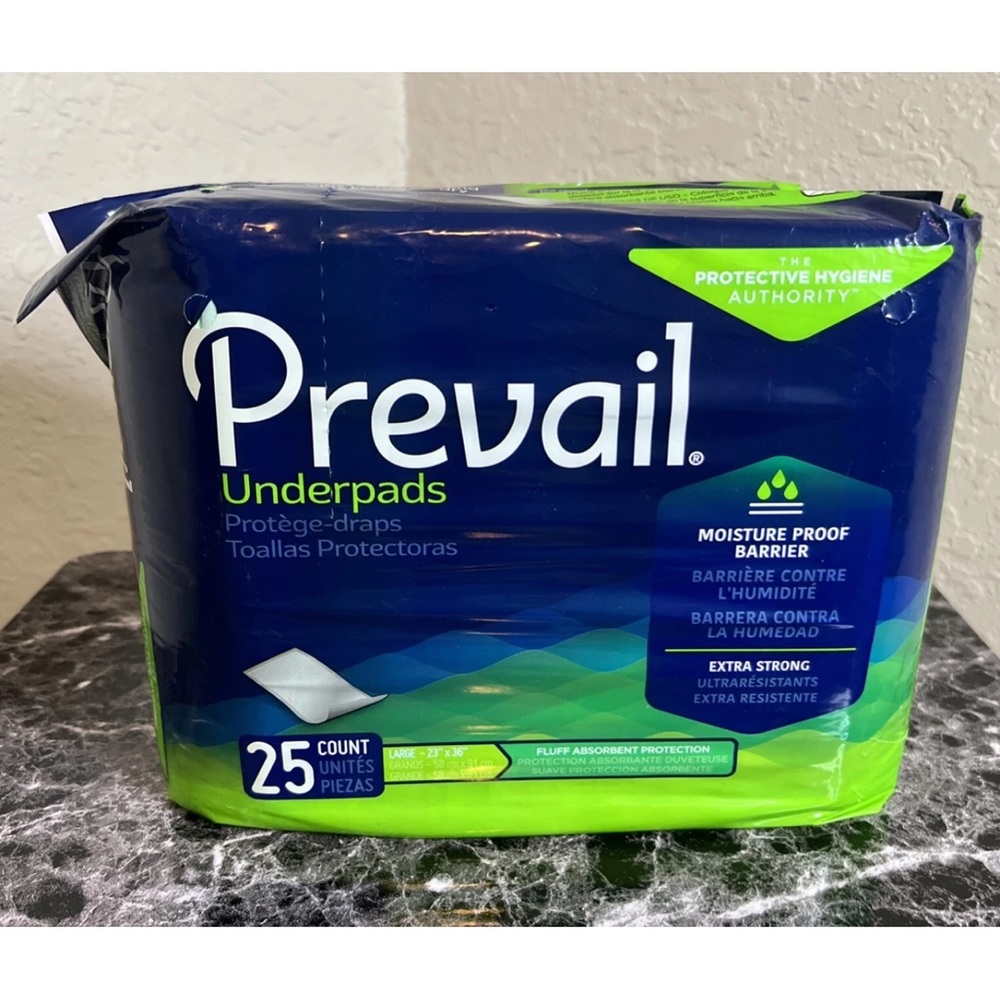 Prevail Total Care Disposable Underpad Fluff 23X36" - 25 Pads